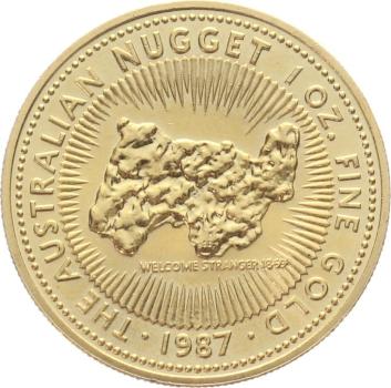 Australien 100 $ 1987 Nugget - 1 Unze Feingold